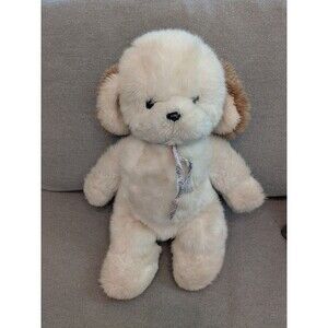 Vintage Gipsy France Gros Calin Tan Puppy Dog Plush Doll 15''